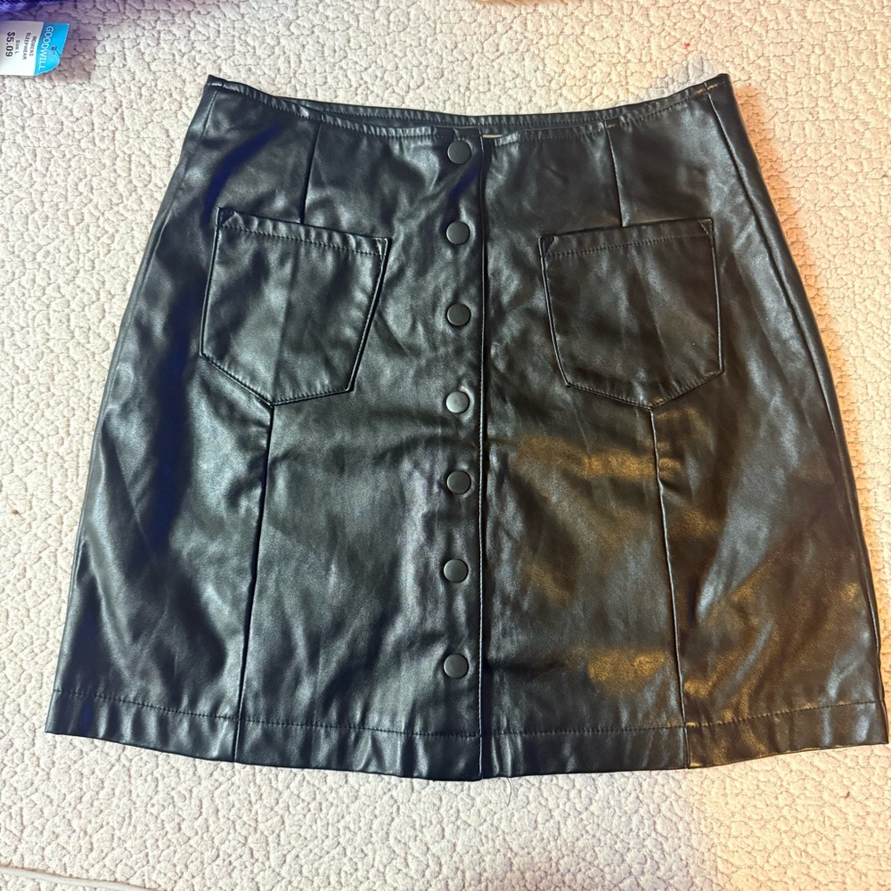 Black Leather Skirt
